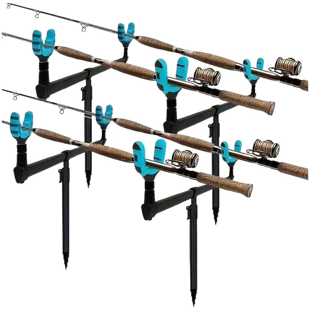 CashMuch Carp Fishing Rod Pod Bank Crossbars and Buzz Bar Bracket with Bidirectional Rotation, Made of Aluminium for Anglers and Lake Fishing, Black and Silver, 1 Set