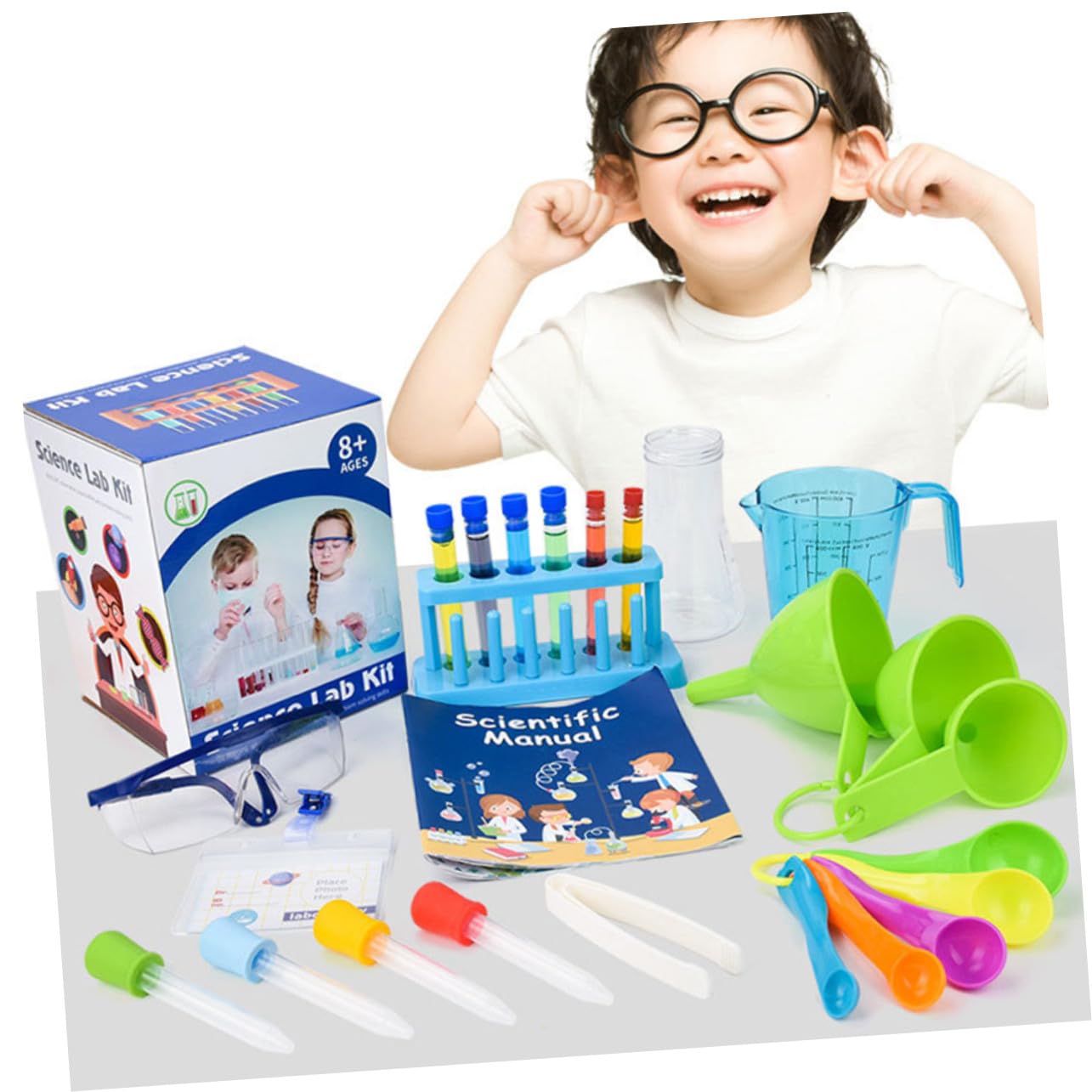 Gatuida Kit Expériences pour Garçon Fille Ensemble Activités De Chimie De Laboratoire pour Garçon Fille