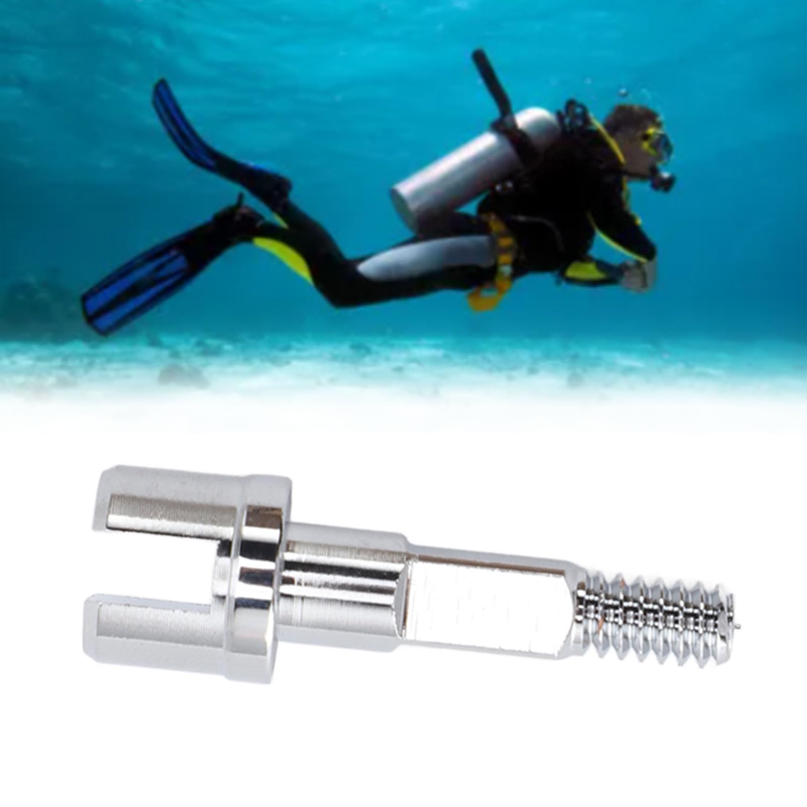 Yuecoom Dive Tank Valve Stem, Spindle Stainless Steel Stem, Scuba Tank Spindle Stem, Scuba Valve Stem for Various Diving Equipment, Simple Installation