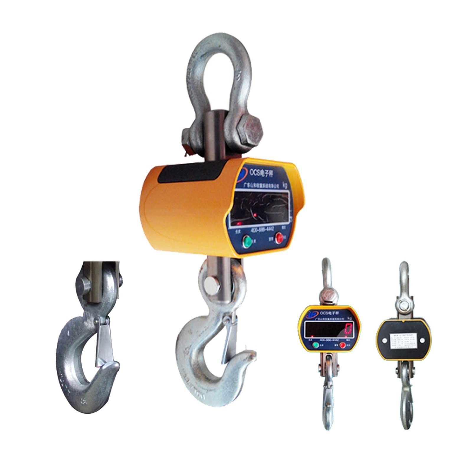 Crane Scale, Electronic Crane Scale 5T Hook OCS Direct View Hard Cast Aluminum Housing