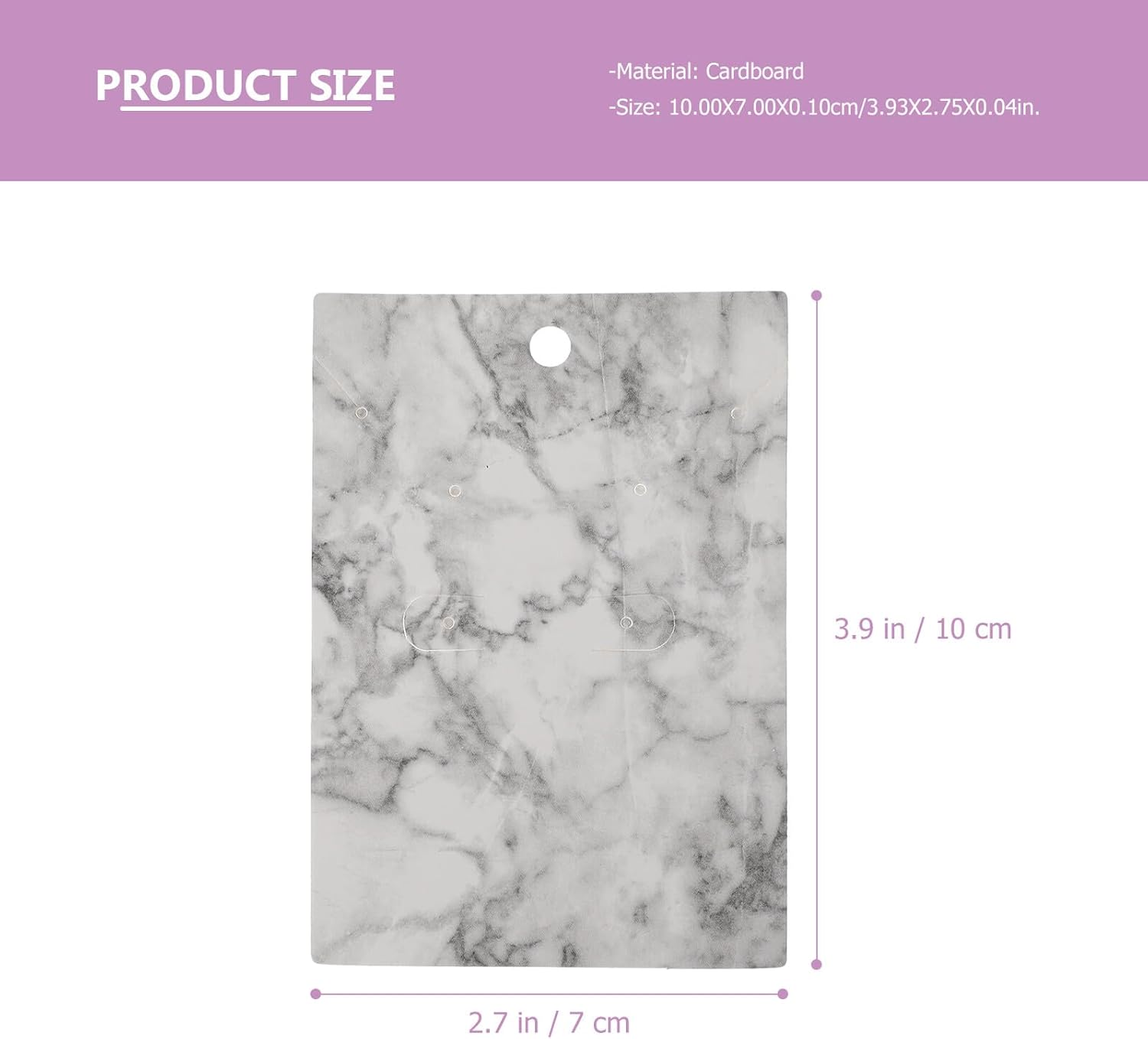 DOITOOL 200pcs Marble Design Jewelry Display Cards Set DIY Earring Cards Holder for Jewelry Makers and Sellers
