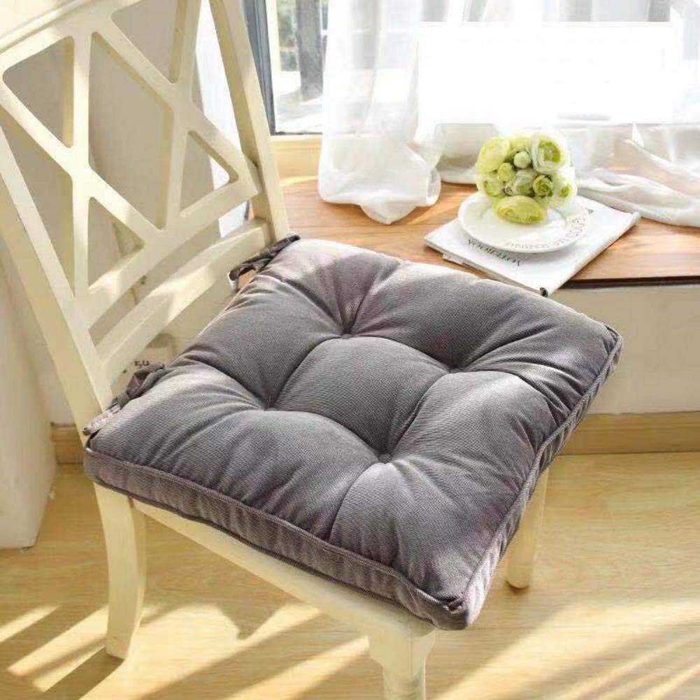 Coussin de siège matelassé gris 45x45 cm ultra épais et respirant pour chaise