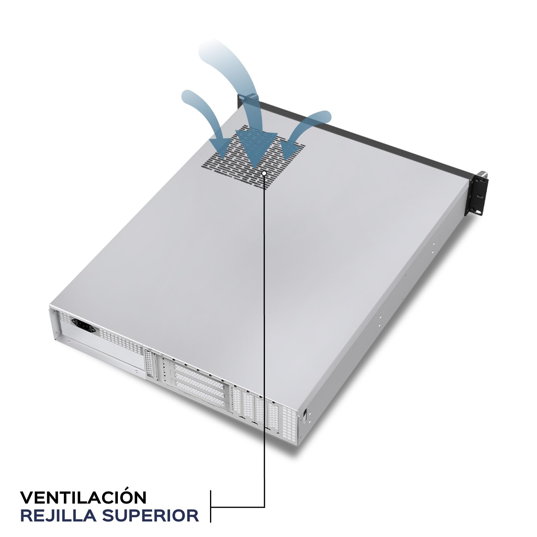 Scatola Rack 19" 2U 600mm ATX Unykach UK2130 - Chassis Server Professionale, 6 alloggiamenti (4 x 3,5 + 2 x 2,5), USB-C 3.2, 5 ventole PWM incluse, compatibile GPU High Range