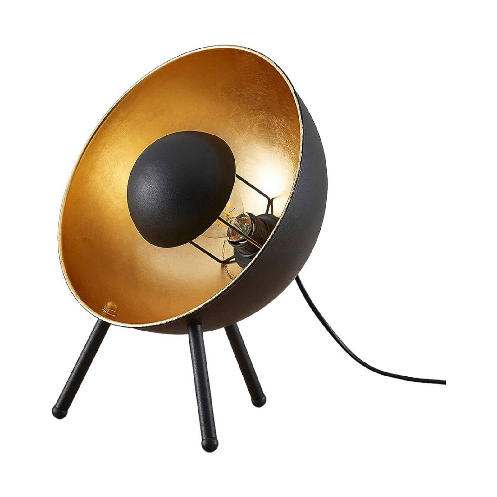 Table Lamp 'Muriel' (Modern) in Black Made of Metal for e.g. Living Room & Dining Room (1 Light Source, E27) from Lindby | Desk Lamps