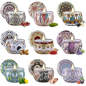 Aromatherapy Soy Wax Candle Gifts – 9 Pack Scented Candles Lasting 15-20 Hours for Women, Mum, Birthday, Anniversary, Mother’s Day