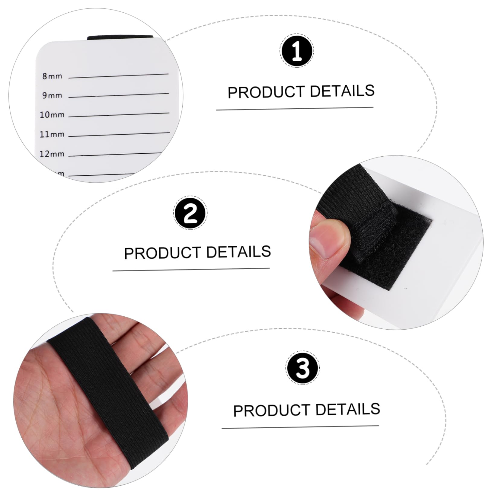 HAPINARY Lash Tray Holder Lash Extension Pads Hand Strap Beauty Salon Eyelash Grafting Tools Kit