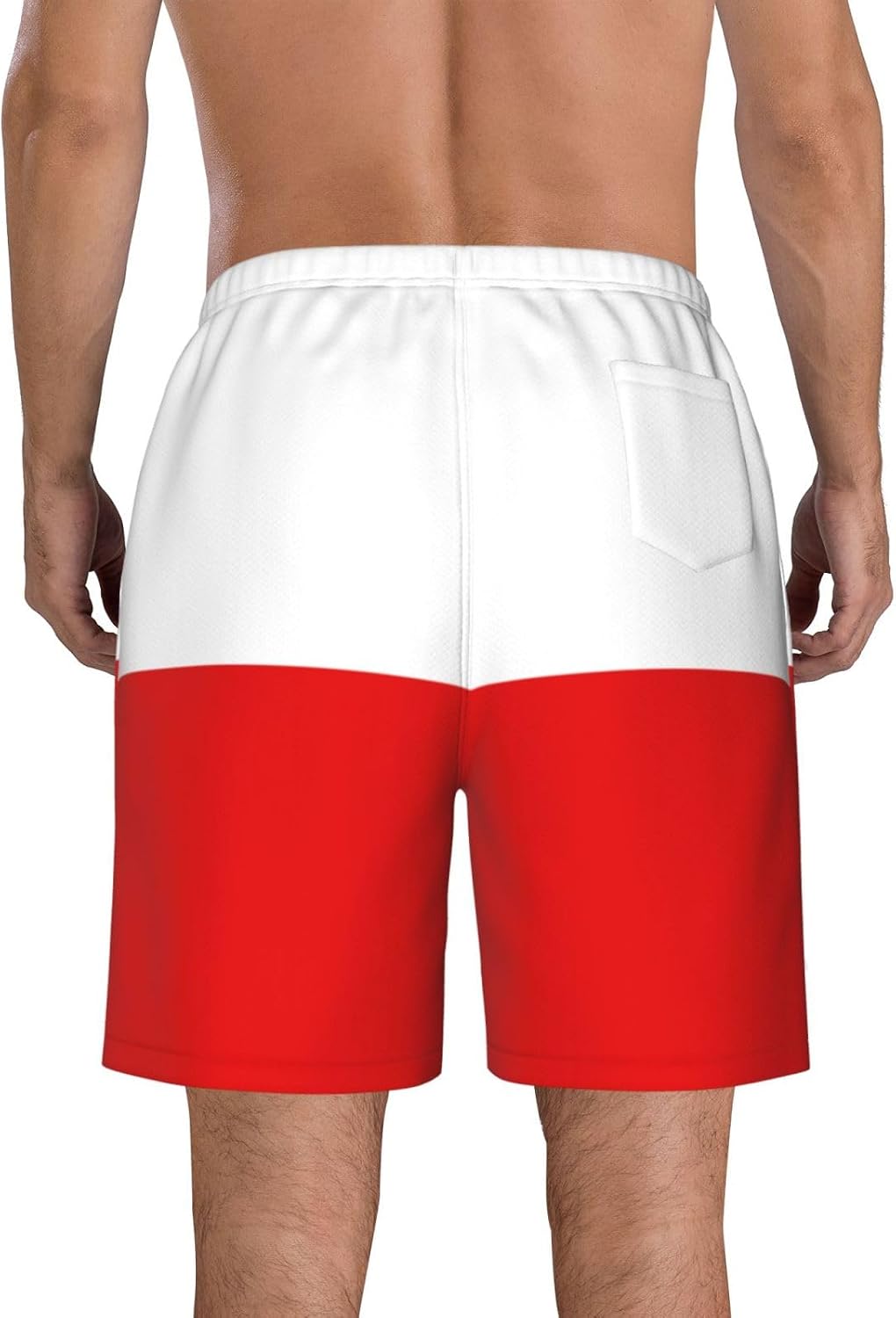 Greenland Flag Print Men's Shorts Casual Shorts Golf Shorts with Elastic Waist and Breathable Mesh Lining