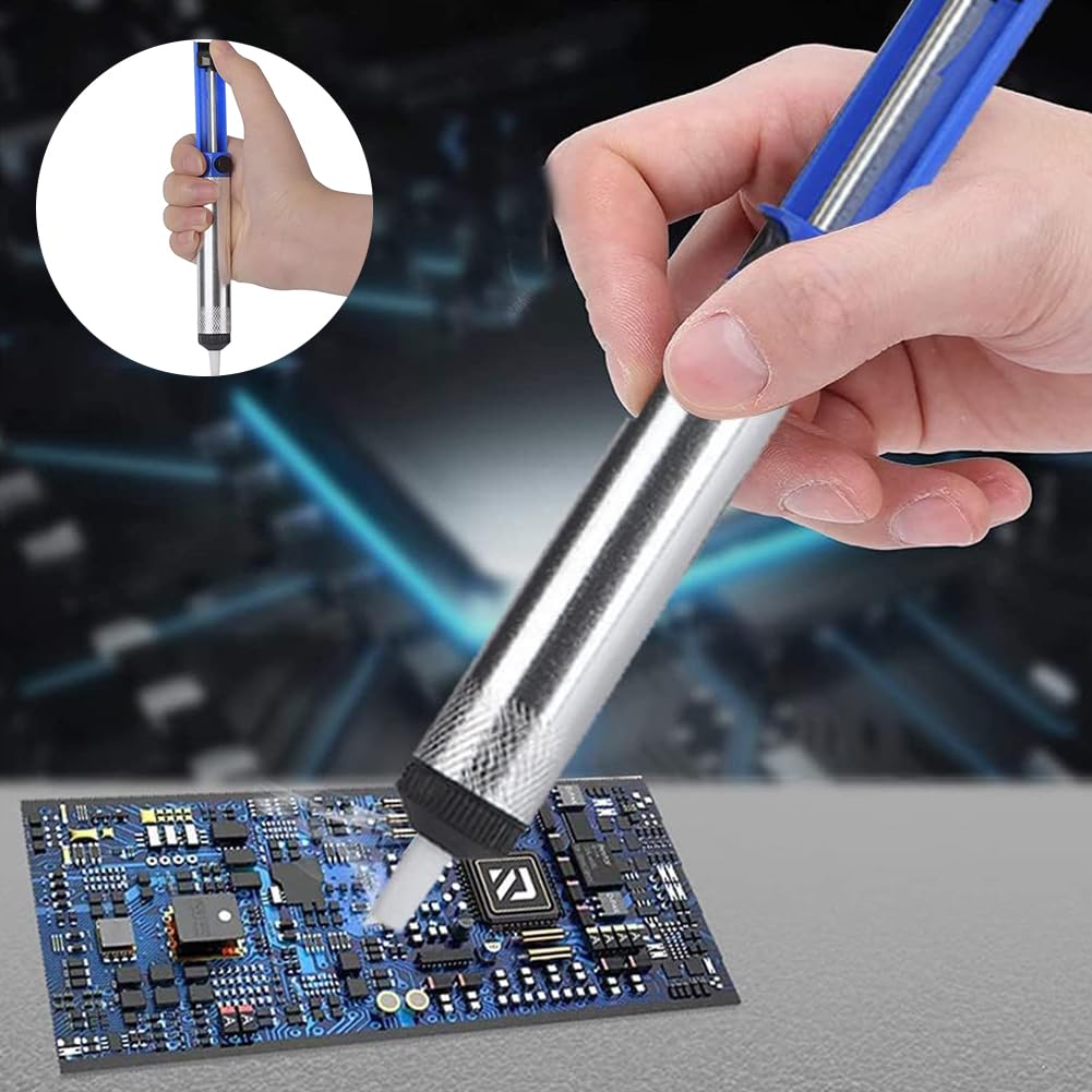 Pompa Dissaldante, Saldatura Manuale Ventosa, Saldatura Strumento di Rimozione, Dissaldatore Manuale, Desoldering Pump, Adatto per l'uso in laboratori, Negozi di Serviz, Scuole, Casa e Industria, 2PCS