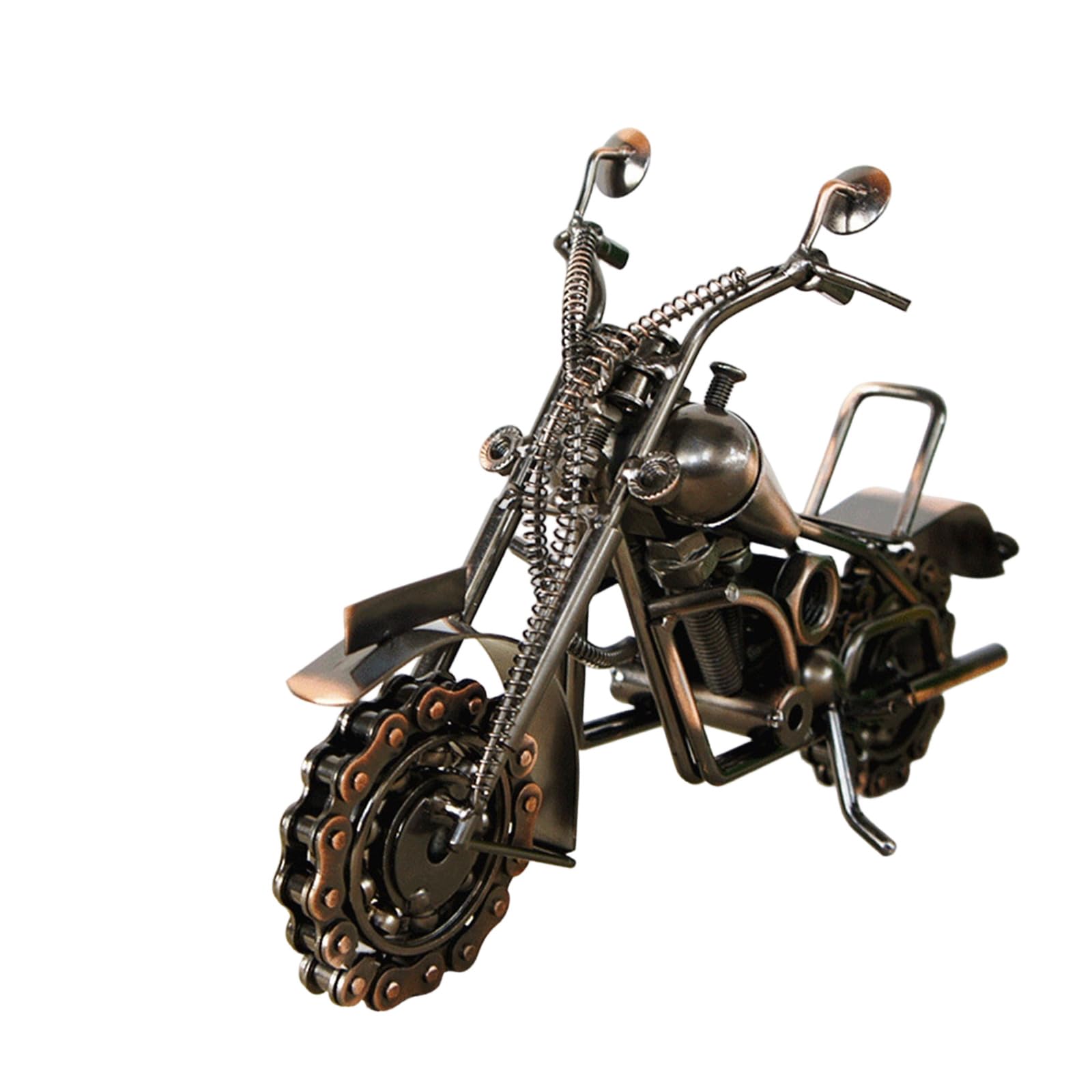 ZEPFJHE Iron Motorcycle Model Statue Motor Figurine Sculpture Iron Motorbike Props for Home Decoration and Gift Giving Metal Motorcycle Model