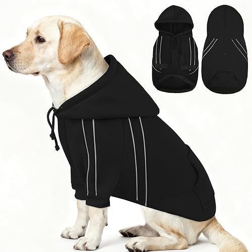 ASENKU Cozy Dog Hoodie，Soft Sweater with Adjustable Hood, Back Pocket and Leash 