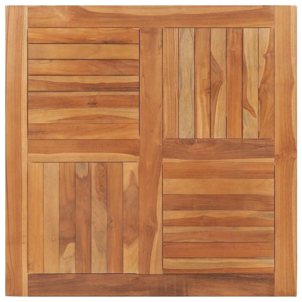 vidaXL Teak Massiv Tischplatte Massivholzplatte Holzplatte Ersatztischplatte Holz Platte für Esstisch Esszimmertisch Quadratisch 90x90x2,5cm