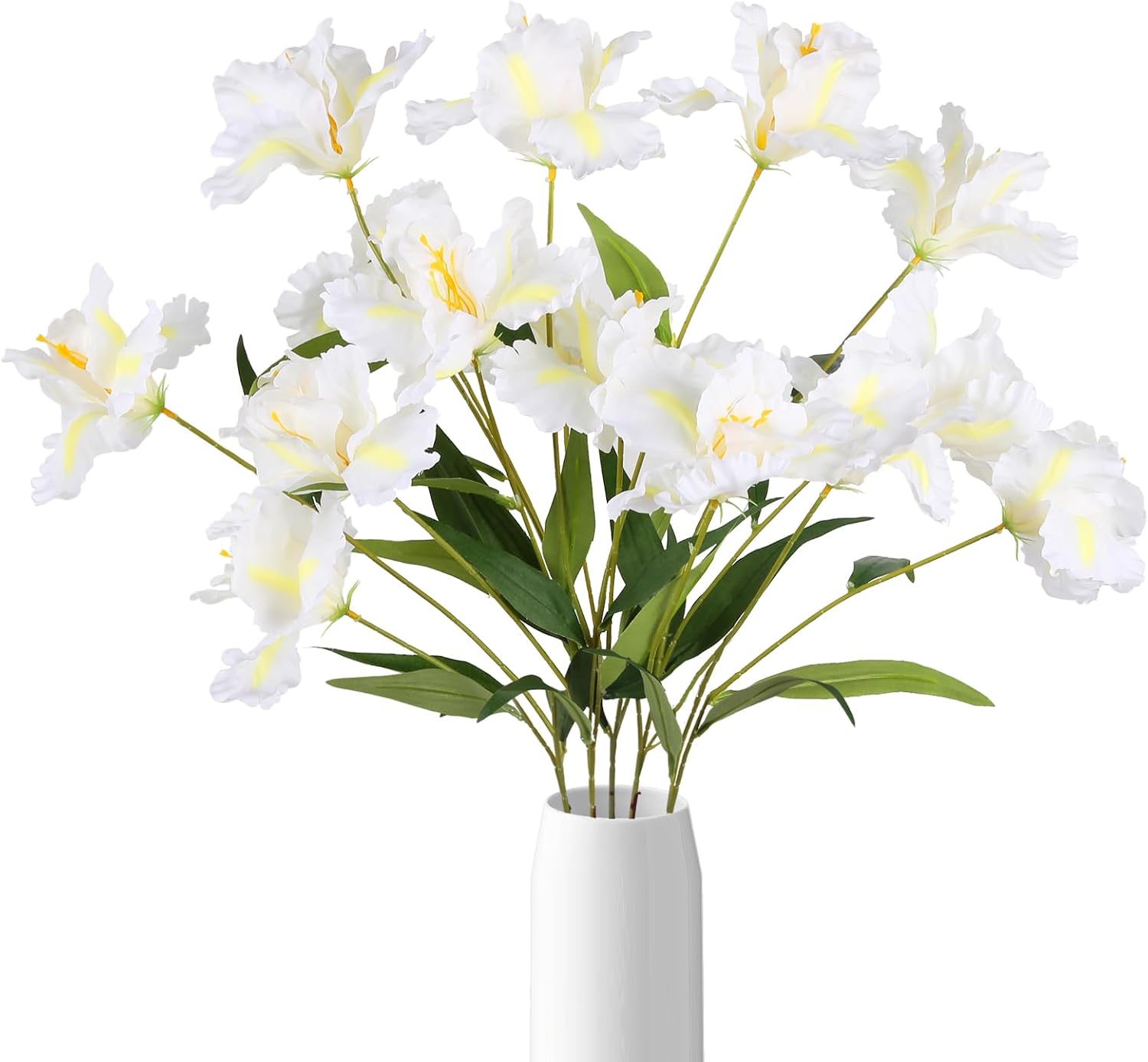 Purple Iris Artificial Flowers 5Pcs Silk Iris Flowers with Stems 35.6" Long Stem Purple Flowers Artificial for Decorations, Wedding Centerpieces, Home Decor Indoor
