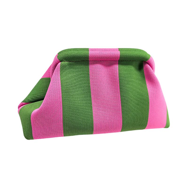 Image of YYW Clutch Purses for Women,Woven Crochet Purse Colorblock Shoulder Bag Casual Knitted Handbag
