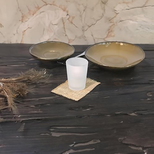 Miniatura 6 de WGV - Portavelas votivas de té esmerilado de 2.2 x 2.75 pulgadas, pequeño jarrón cilíndrico de vidrio, terrario pequeño para decoración del hogar, 6