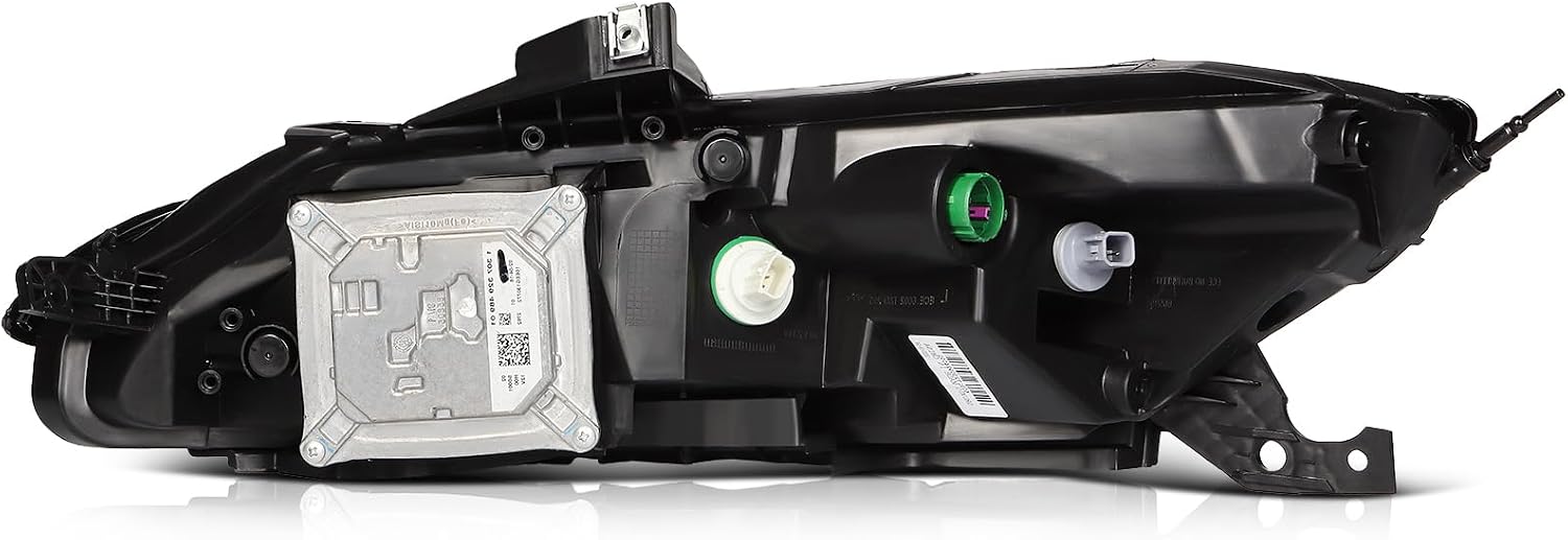 Automotive Headlight Assembly - Compatible with 2014-2018 for Jeep Cherokee Titanium Clear Chrome Housing Right Side Headlights OE CH2531104 68321886AC Bulbs Not Included