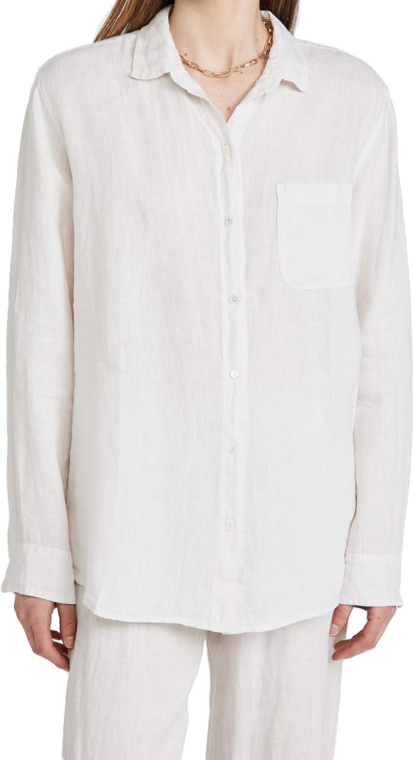 Velvet by Graham & Spencer Women's Mulholland by Jenny Graham Woven Linen Button Down