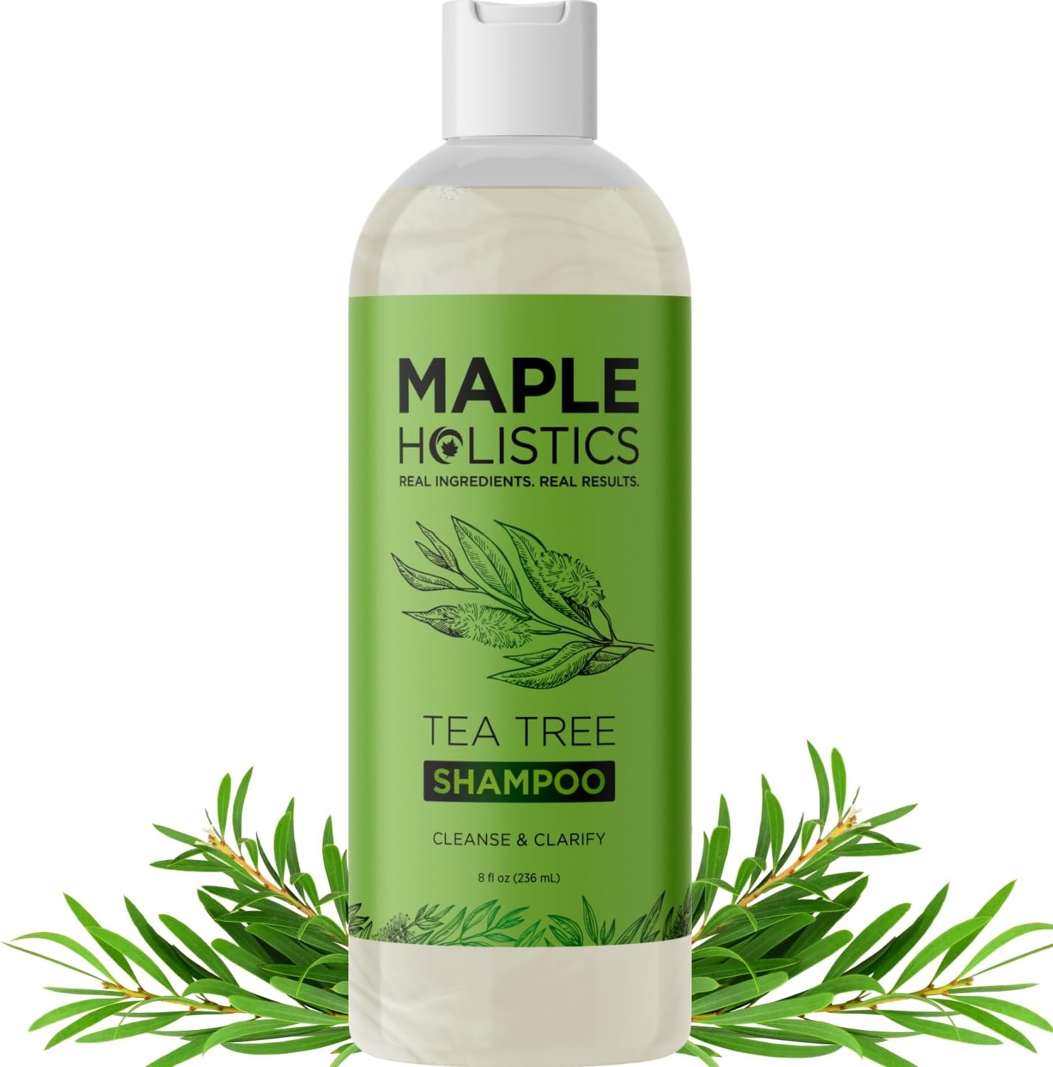 Clarifying Shampoo for Build Up & Oily Hair - Tea Tree Shampoo for Men and Women with Rosemary Essential Oil for Oily Hair and Scalp - Color Safe Vegan Sulfate Silicone & Paraben Free (8 Fl Oz)