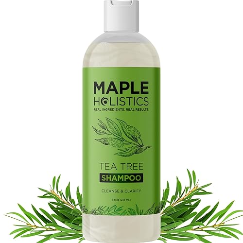 Champú de aceite puro de arbol de té natural para cueros cabelludos secos y escamosos antihongos y antibacterial sin sulfatos limpiador hidratante Champú de aceite puro de arbol de té natural para cueros cabelludos secos y escamosos antihongos y antibacterial sin sulfatos limpiador hidratante