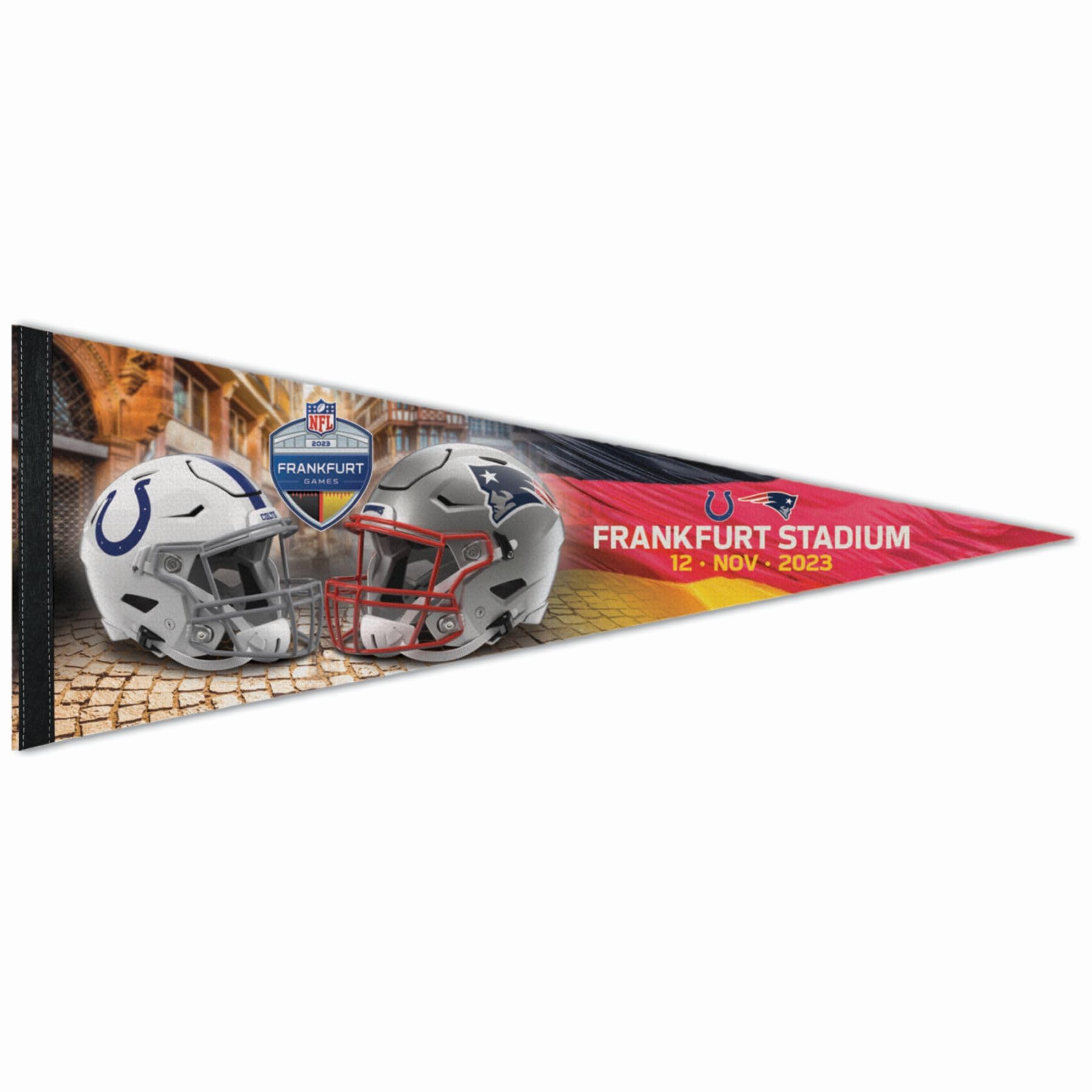 Fanion NFL Frankfurt Game grand format 75x30cm graphique Colts Pats