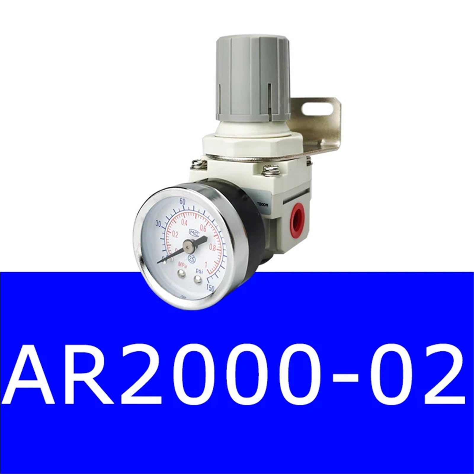 AR2000-02 AR3000-03 AR4000-04 válvula de alivio regulador de presión de compresor de aire comprimido neumático 1/4 pulgadas 3/8 pulgadas 1/2 pulgadas 1 Uds(AR2000-02)