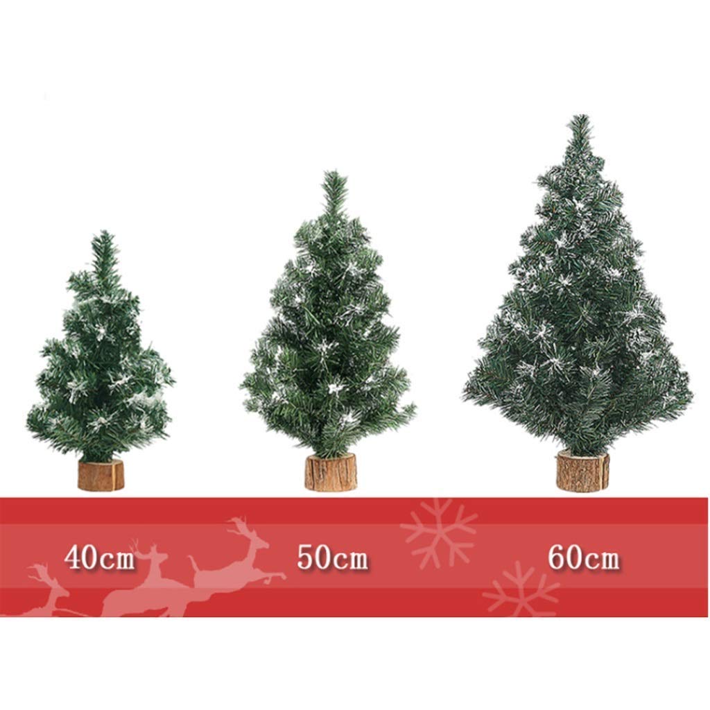 RLKHXBS Choinki Sztuczne choinki Mały płatek śniegu Choinka z białą główką Sztuczne choinki Choinki (rozmiar (prezenty na choinkę) (50 cm) Nowość