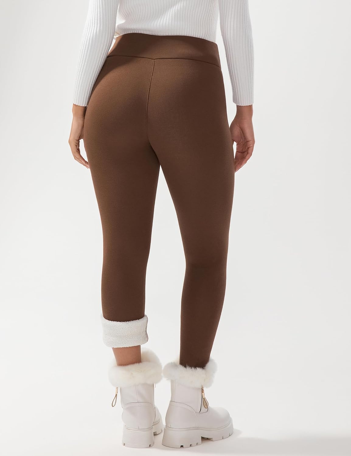 JK SUE JONES Women Winter Warm Thick Leggings Fleece Lined Stretchy Soft Thermal Sherpa Pants High Waist Tights - Image 5