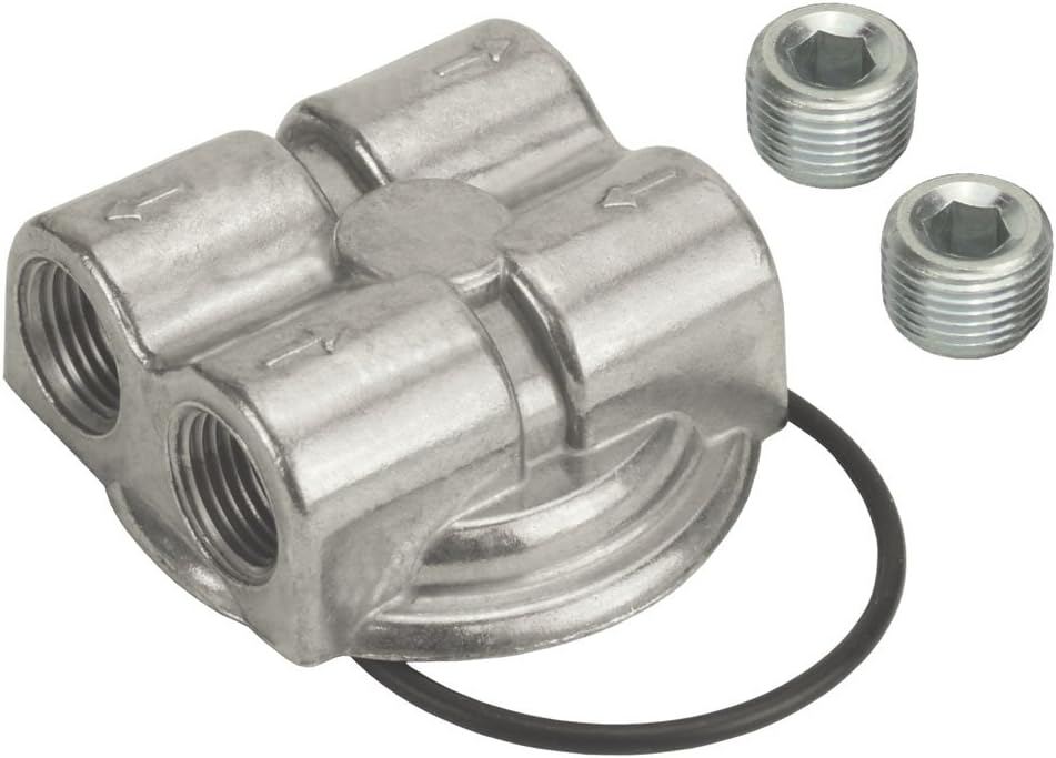 Derale 15746 Engine Spin-On Adapter, Silver