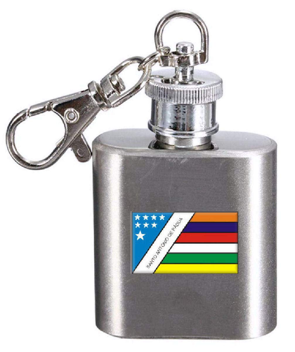 Flasque porte-clés gravée drapeau San Antonio de Padoua finition premium