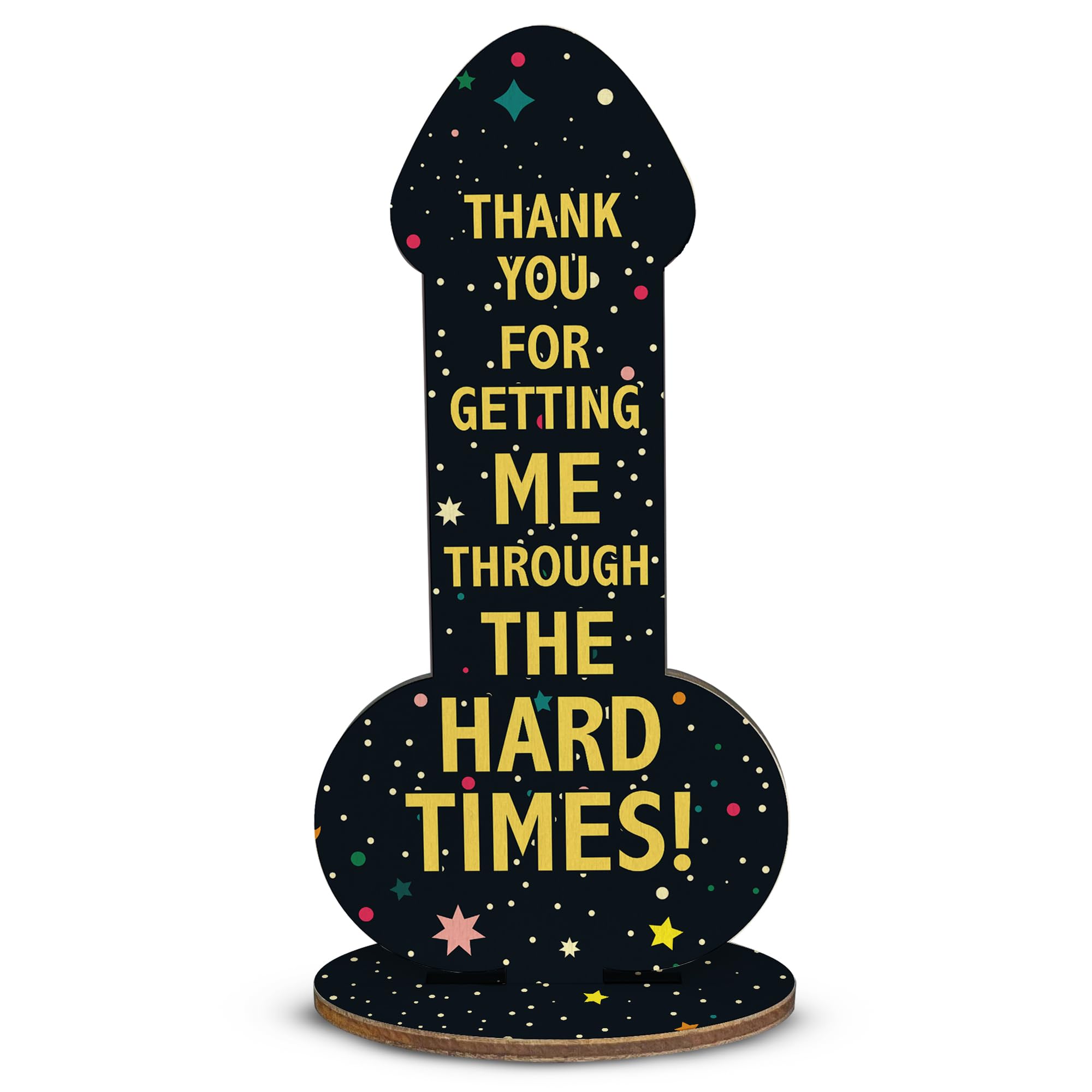 Red Ocean Funny Rude Friendship Plaque, Thank You Gift For Friend, Novelty Birthday Best Friend, Joke Gift For Her Him Men Women (Certified Wood Medium 15cm x 7.5cm)