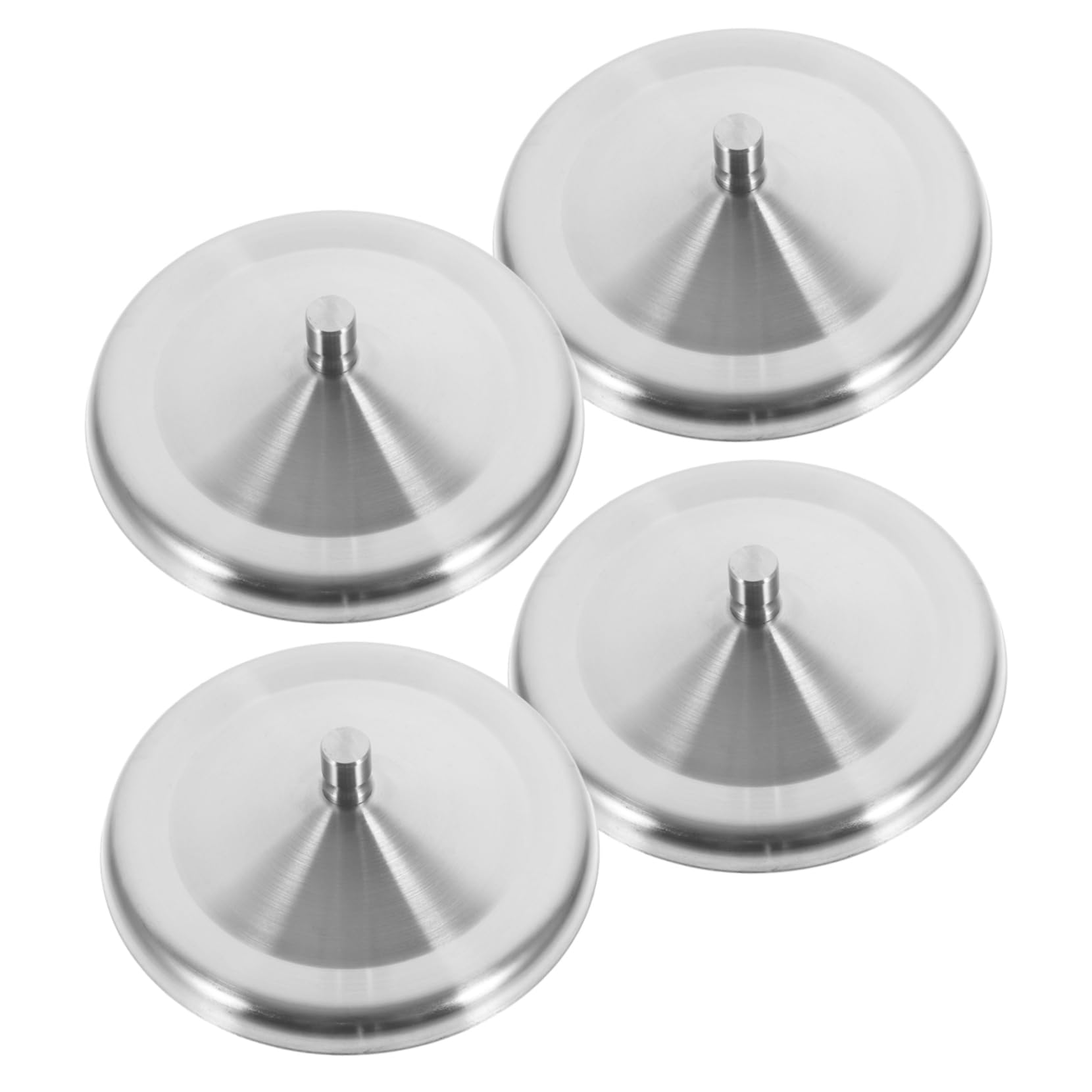 4Pcs Stainless Steel Cup Lids Hot Drink Covers for Mugs Easy to Clean and Replace Premium Quality Silver Lid