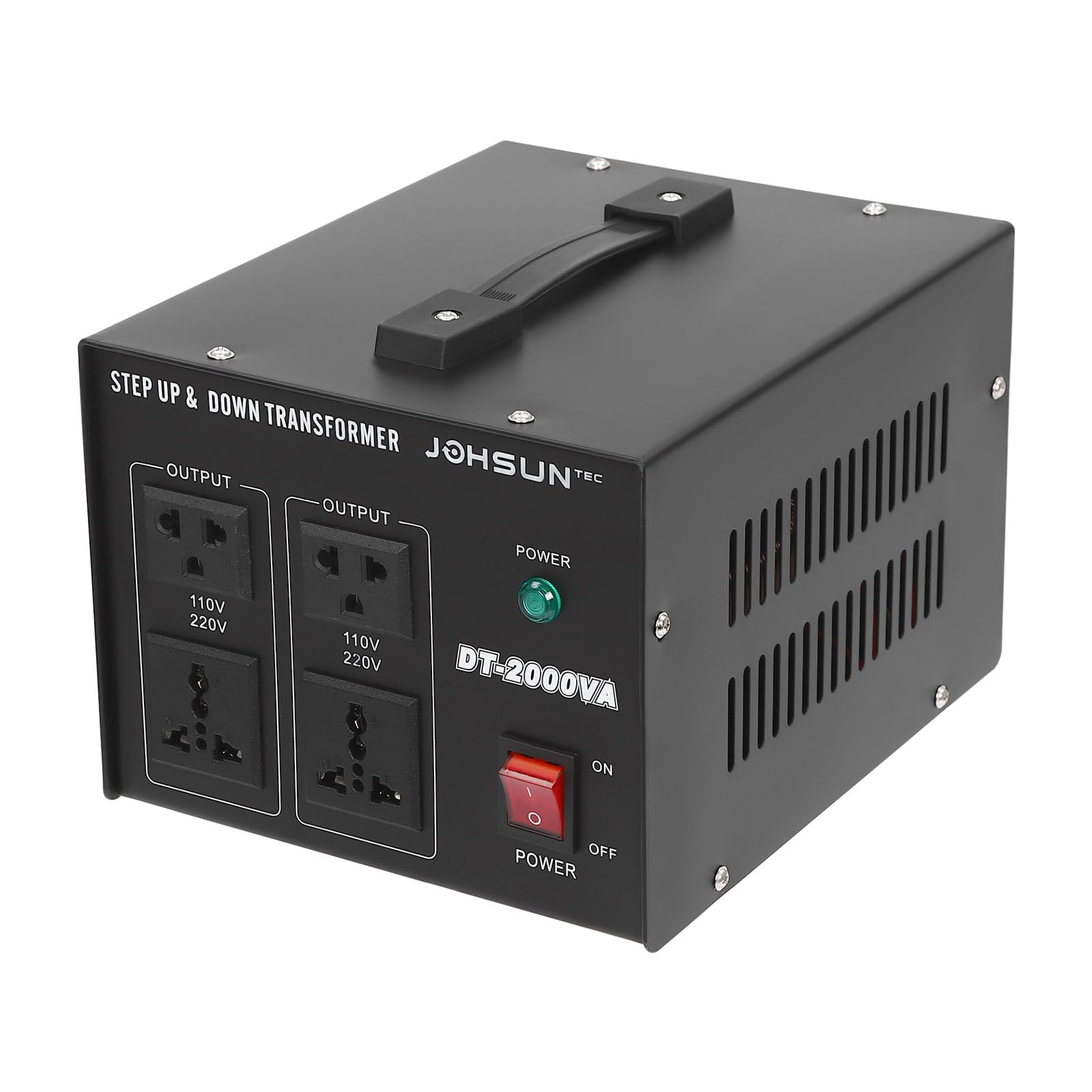Trasformatore di tensione da 2000 W, 220 V, 110 V, Step Up/Down – Trasformatore di corrente ad alte prestazioni per viaggi internazionali, elettrodomestici, condizionatori, utensili elettrici