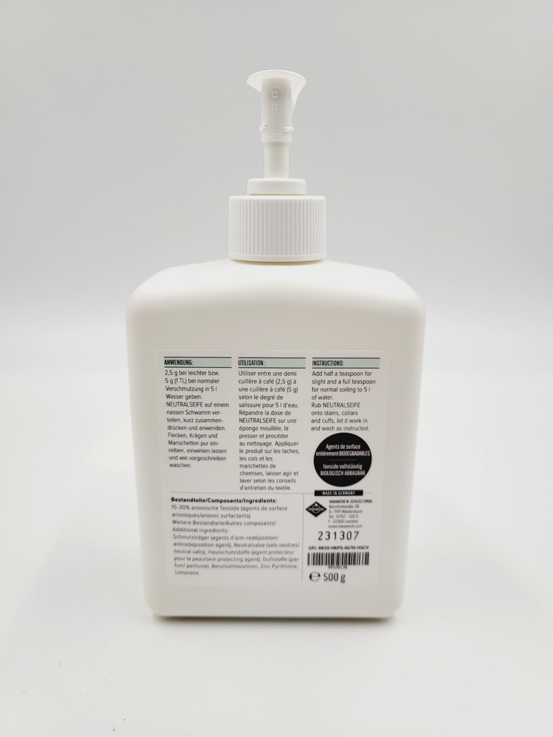 Neutralseife - Das Original, Allzweckreiniger, 5 kg Eimer mit Dosierpumpe und Spender, Start-Set