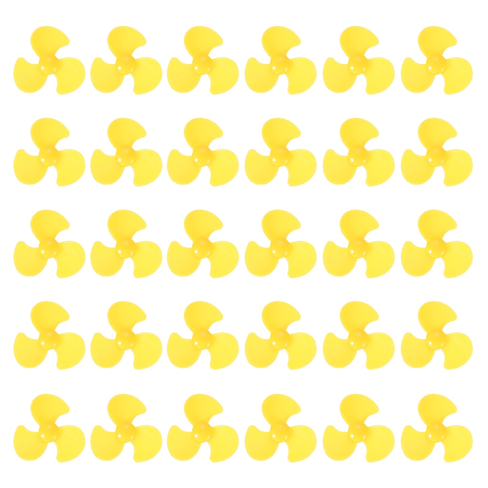 MECCANIXITY 2mm DC Motor Shaft Propeller, 30mm Fan Shape 3-Blade Plastic Round Propellers for DIY Model Airplane Science Education Toys Motor RC Boat