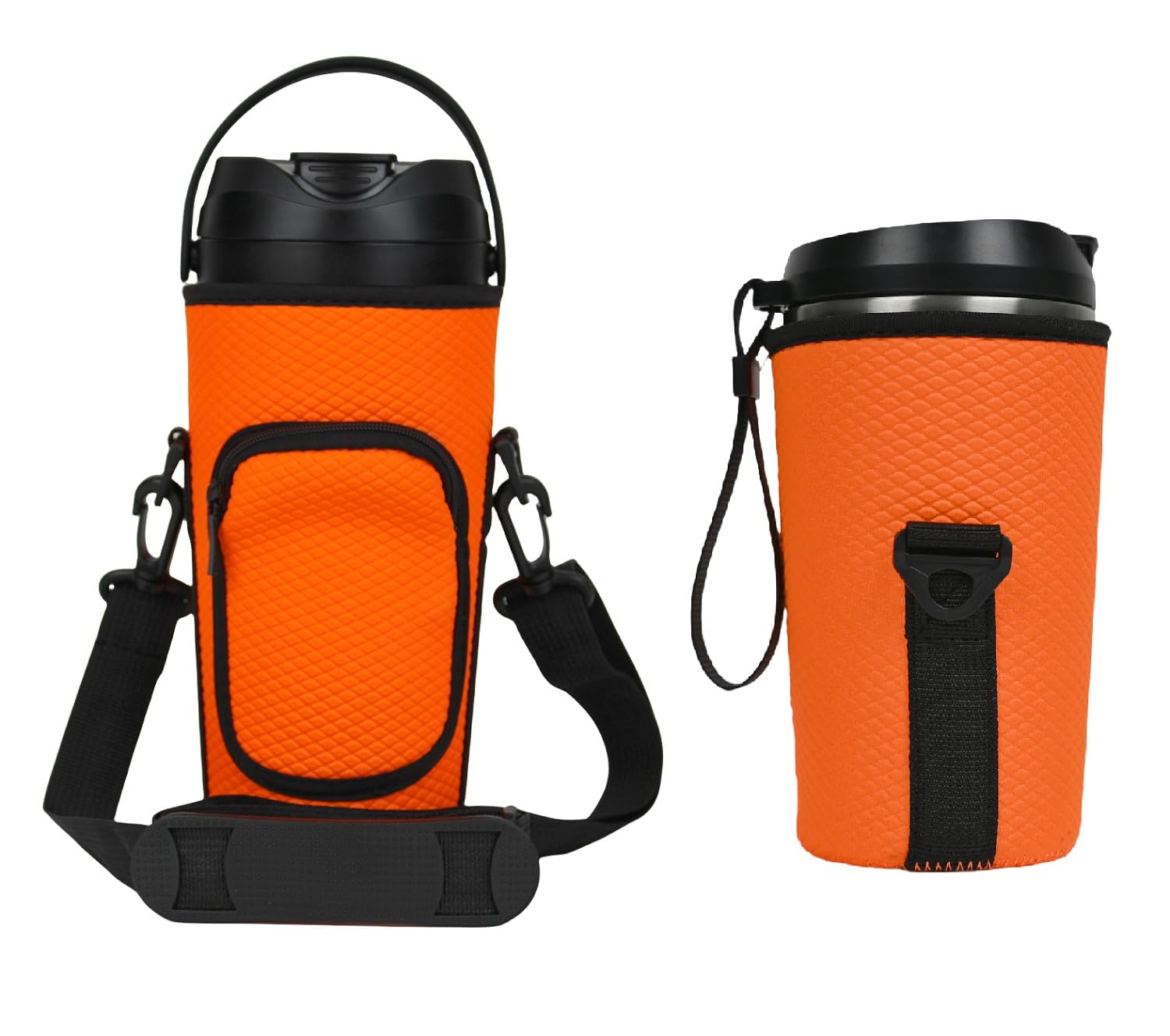 Paquete de 2 fundas protectoras para licuadora portátil con tapa, funda antideslizante, impermeable, compatible con licuadora portátil Nutribullet Flip NBPB50350AK/NBPB10350 (naranja)