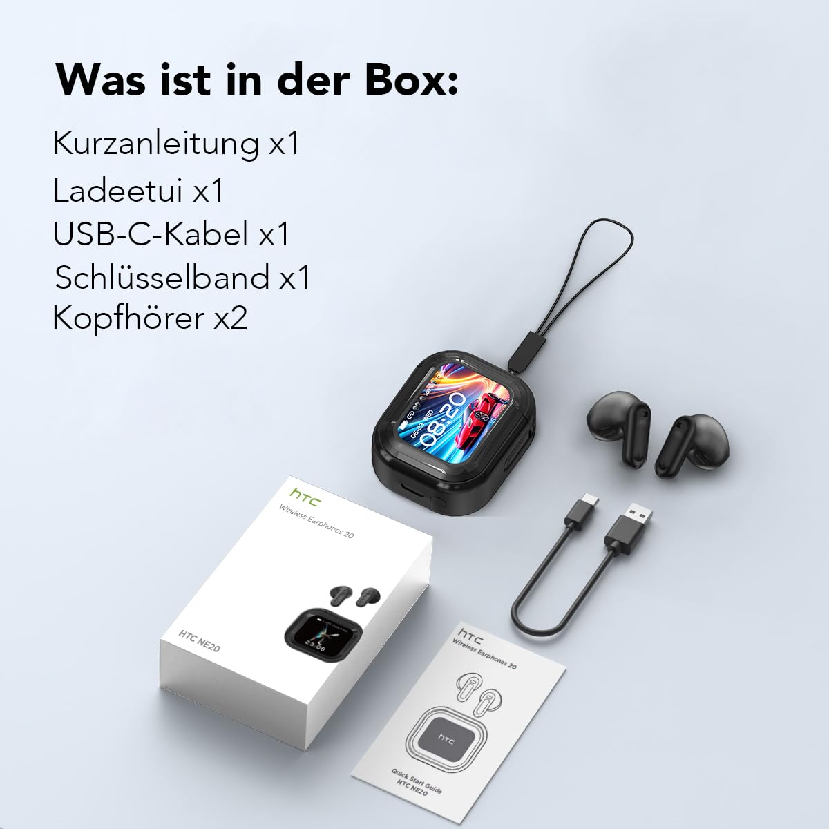 NE20 KI Übersetzer Kopfhörer, 165 Sprachen Übersetzungskopfhörer mit 7 Übersetzungsmodi, Bluetooth 6.0 Ohrhörer mit HiFi-Klang & Touchscreen, Kopfhörer für Reisen, Meetings und Studium, Weiß