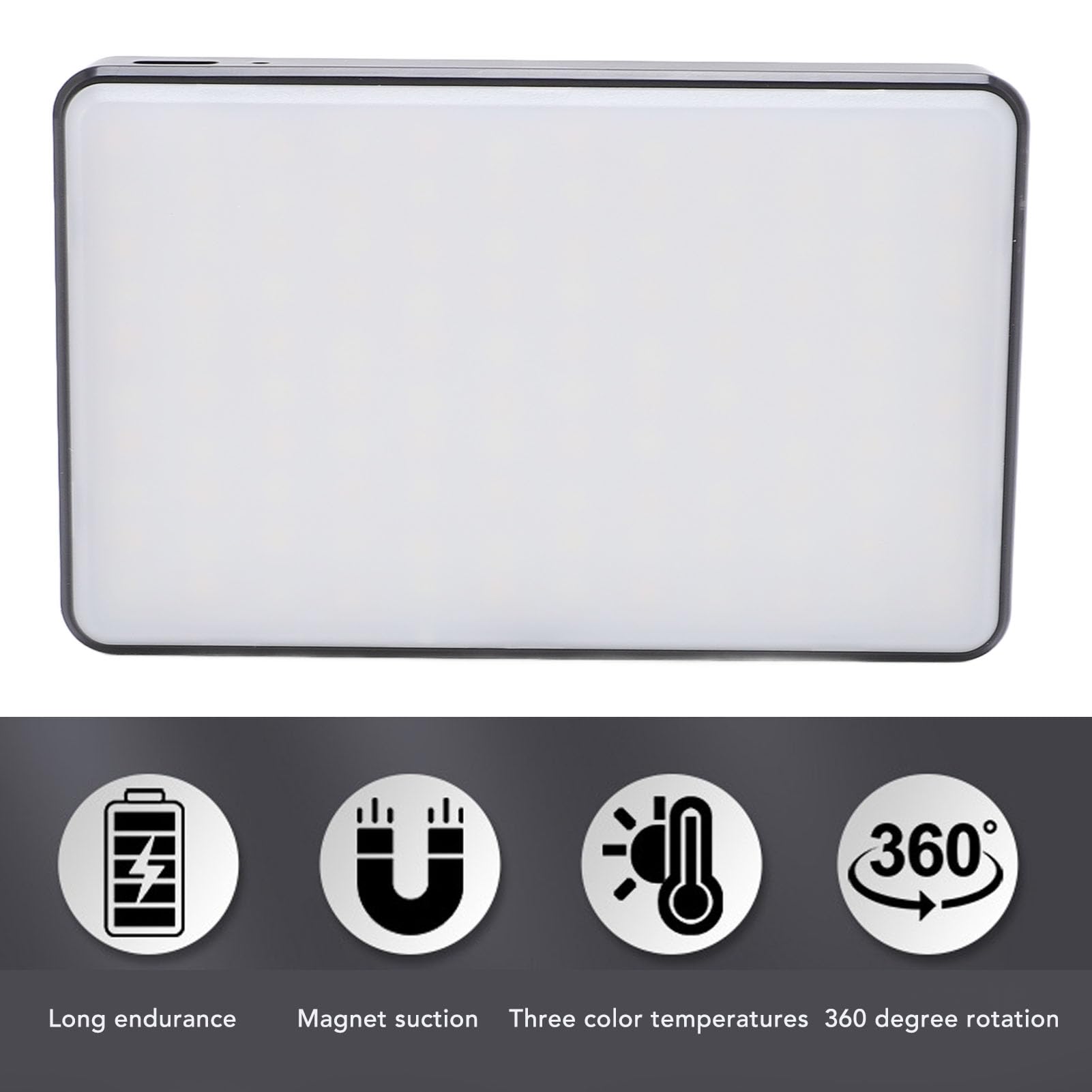 Selfie Light, 120 LED Magnetic Camera Photography Lighting, 3000mAh Rechargeable Portable Phone Light with 3 Modes, 1/4in Thread for Selfie, Video, Makeup and Live Stream