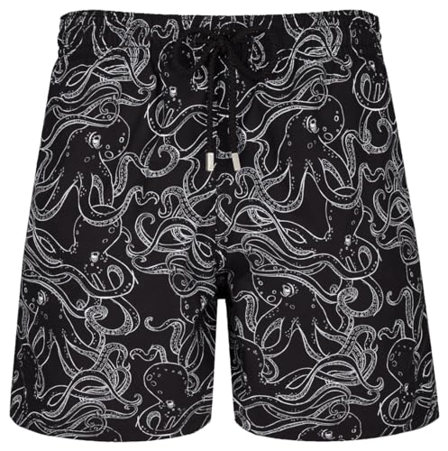 Men's Swim Trunks Black Octopus