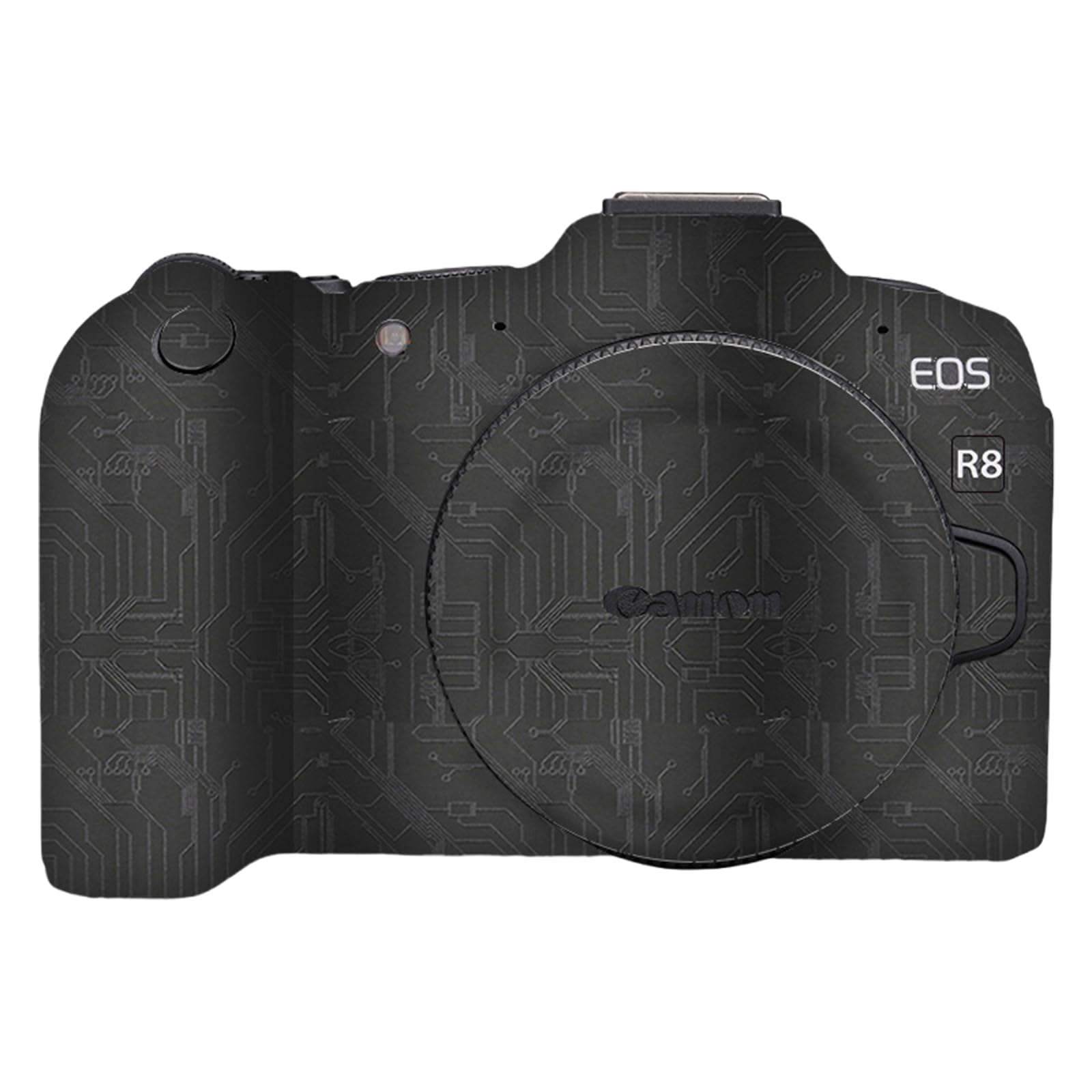 kakotopa Camera Body Protective Skin Compatible with EOS R8,Full Coverage Anti-Scratch Decorative Wrap Film,Precision Cut,Easy to Apply,Removable Sticker (Circuit Board Black)