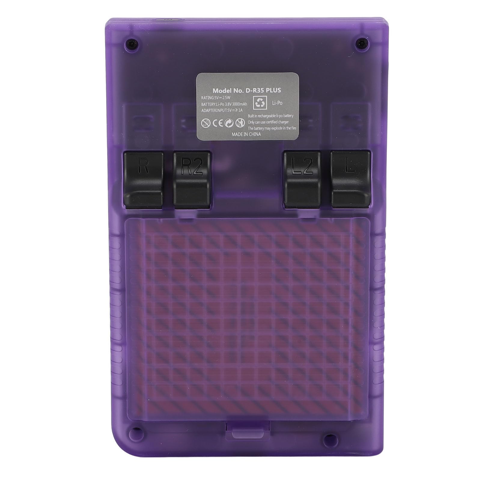 Handheld-Retro-Spielekonsole, Komfortables Design, Immersives Display für und Familie, Tragbare Videospielkonsole 3,5 Zoll für Reisen, Arbeit, Camping (Lila)