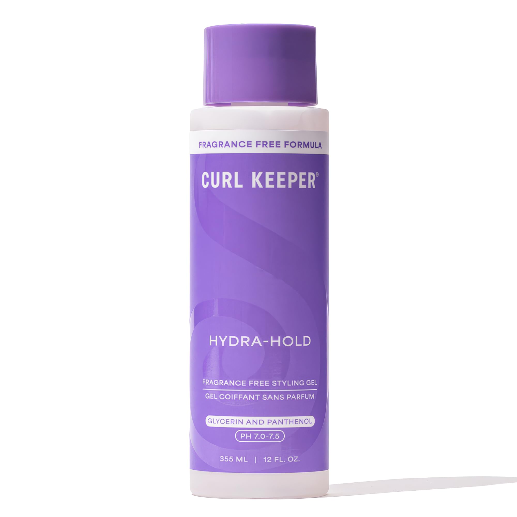 Hydra Hold Fragrance Free Styling Gel for Curly Hair – Unscented Flexible Hold Curl Sculpting Gel and Anti Frizz Definer for Sensitive Scalps, Hydrabond Technology, 12oz/355ml