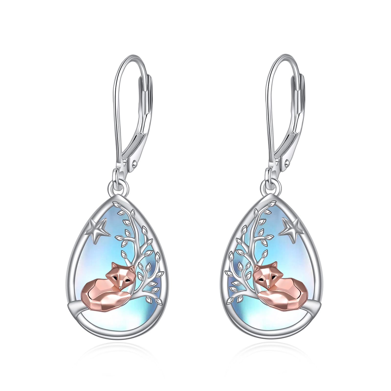 Mondstein Ohrringe Sterling Silber Ohrringe Jubiläum Geburtstag Schmuck Geschenke für Frauen Mädchen