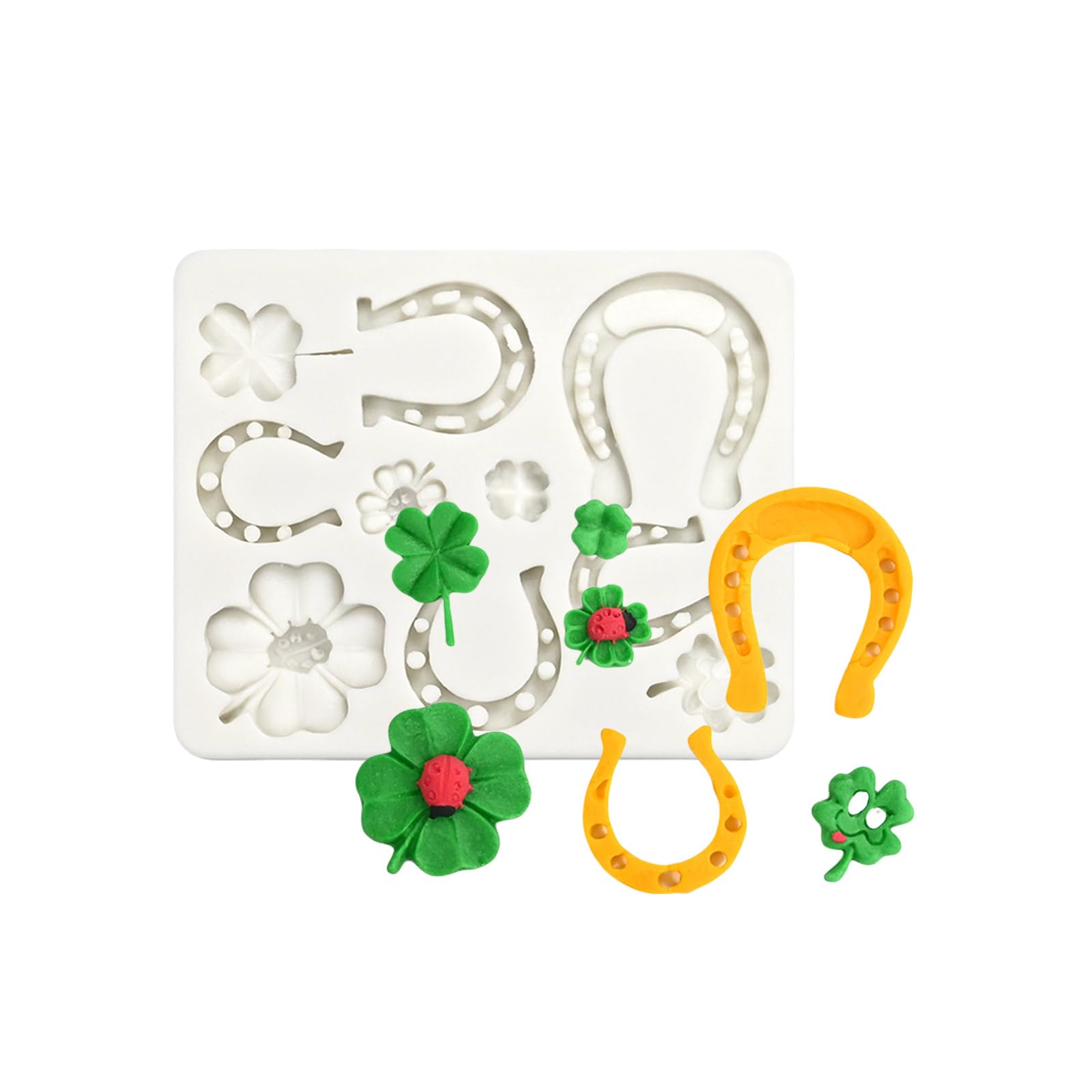 Yhplxyuus Silicone for Chocolate Crafting Flexible Silicone Clovers Cup Chocolate Fondant Mold for Cake Decorating Creation Birthday Cakes Decoration