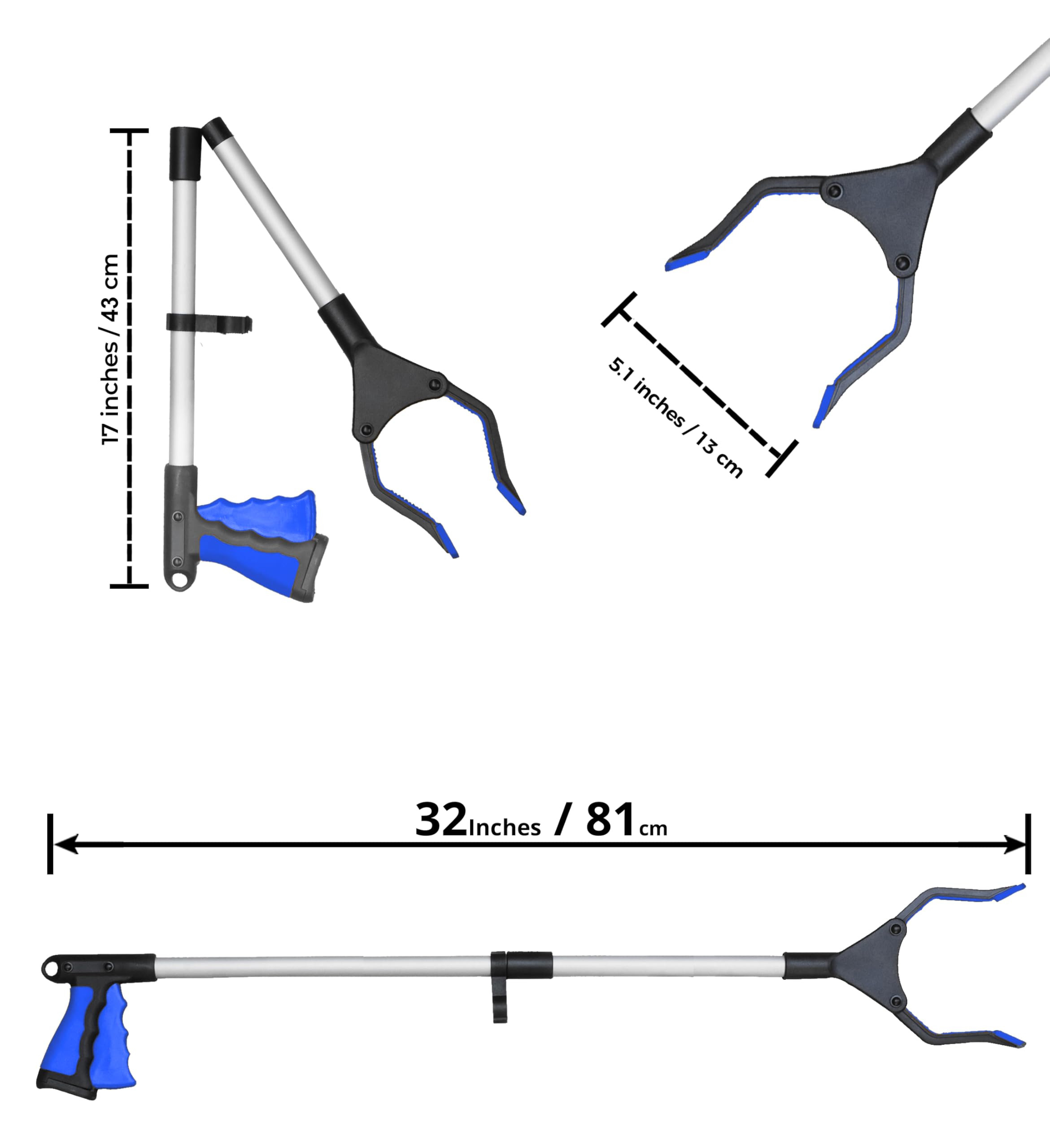 HATAF® 32inches Litter Pickers for Adults Grabber Stick - Image 3