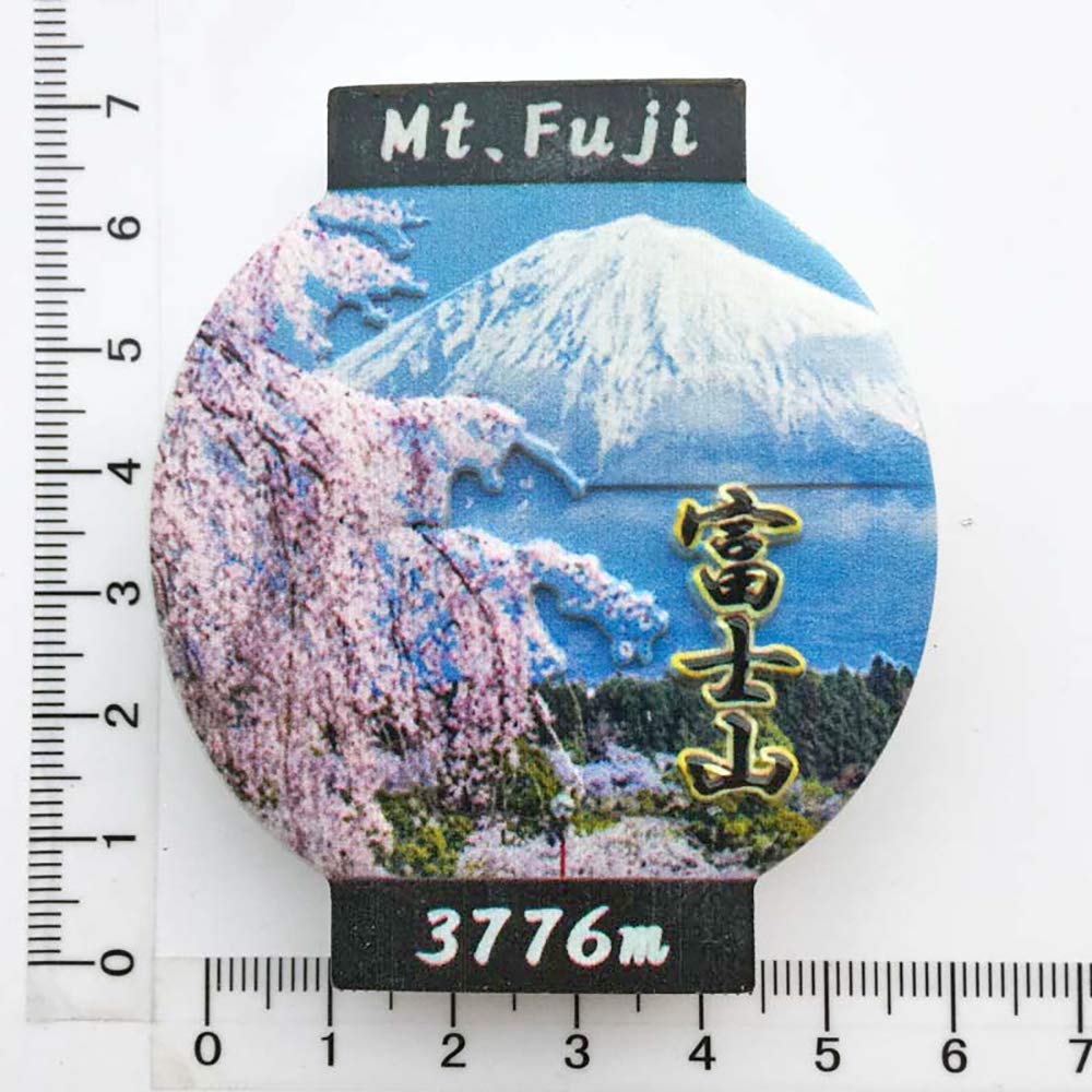Magnete Frigorifero 3D A Forma Di Lanterna Monte Fuji - Souvenir Giappone, Fatto A Mano, 6x7,5 Cm - 2