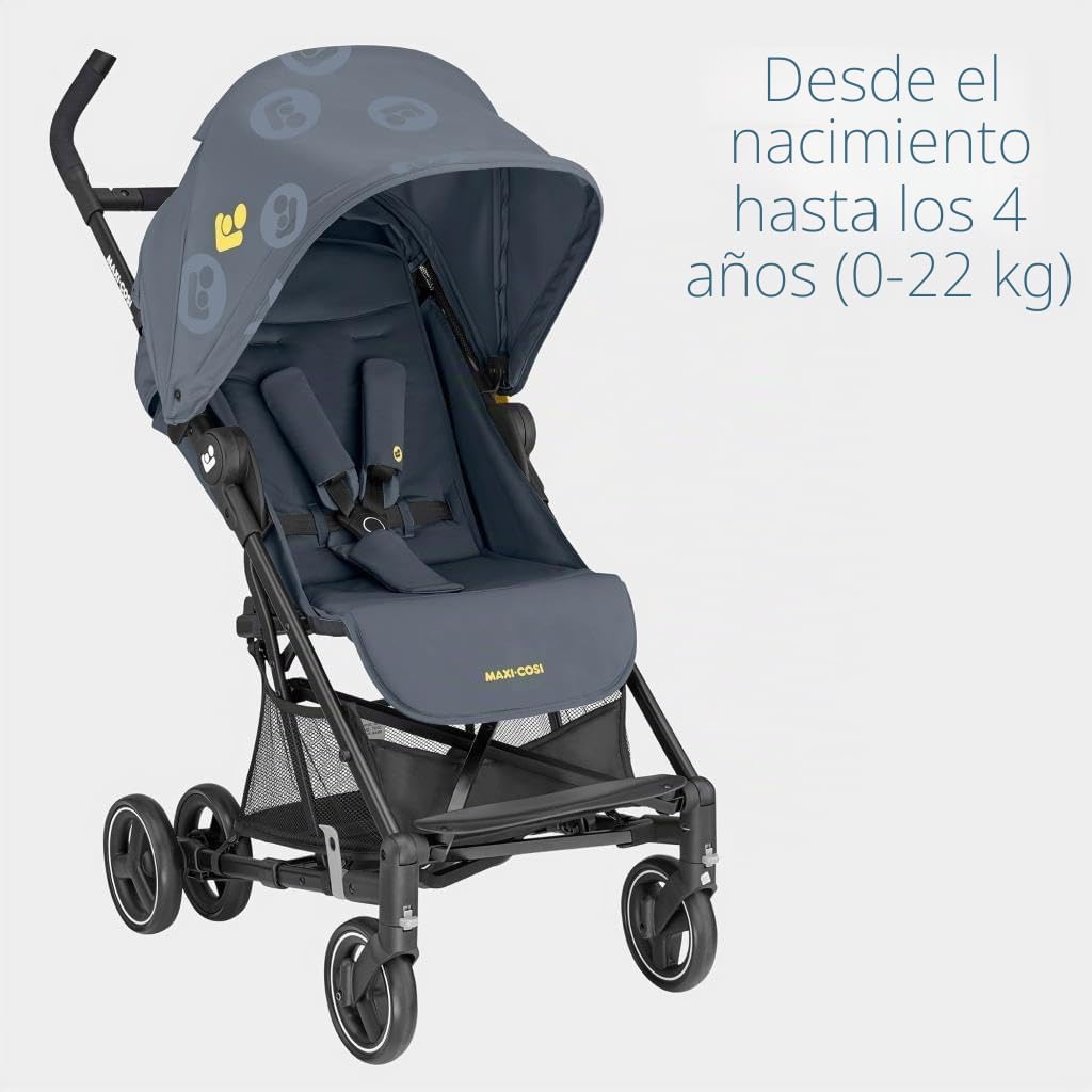 Maxi-Cosi Mara Silla de paseo ligera y compacta, reclinable hasta la posición de dormir, asiento espacioso y cómodo, plegable con una sola mano, cochecito de 0 meses a 22 kg, color Graphite