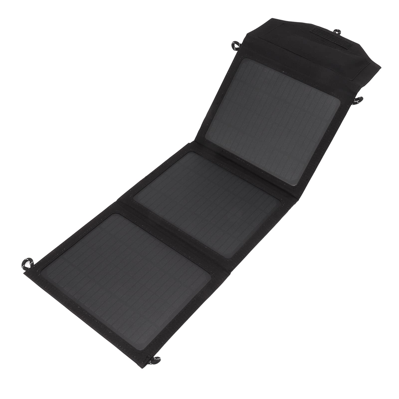 Generic Cargador Portátil con Panel Solar Plegable de 30W para Acampar Al Aire Libre Viajes Silicio Monocristalino Negro 1 Unidad