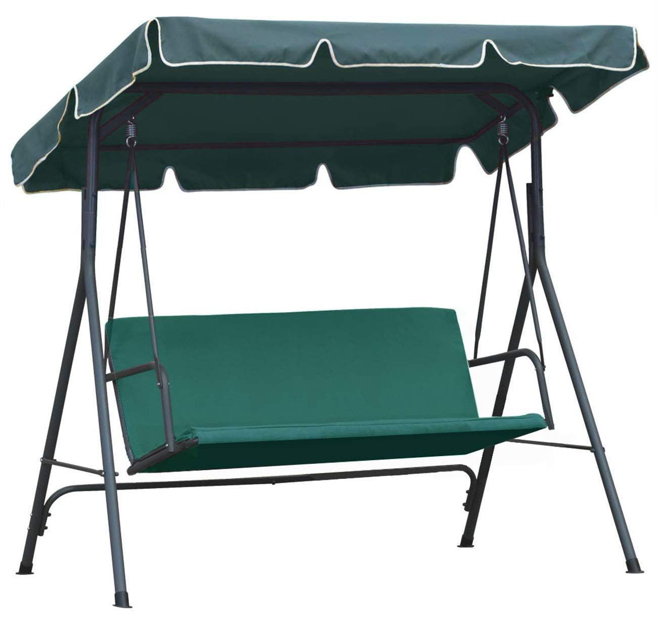Ferocity Universal Dachbezug für Hollywoodschaukel Dach-Plane für 3 sitzer XL ca 230 x 120 cm für Garten-Schaukel Dachplane Ersatzdach Sonnendach Grün [101]