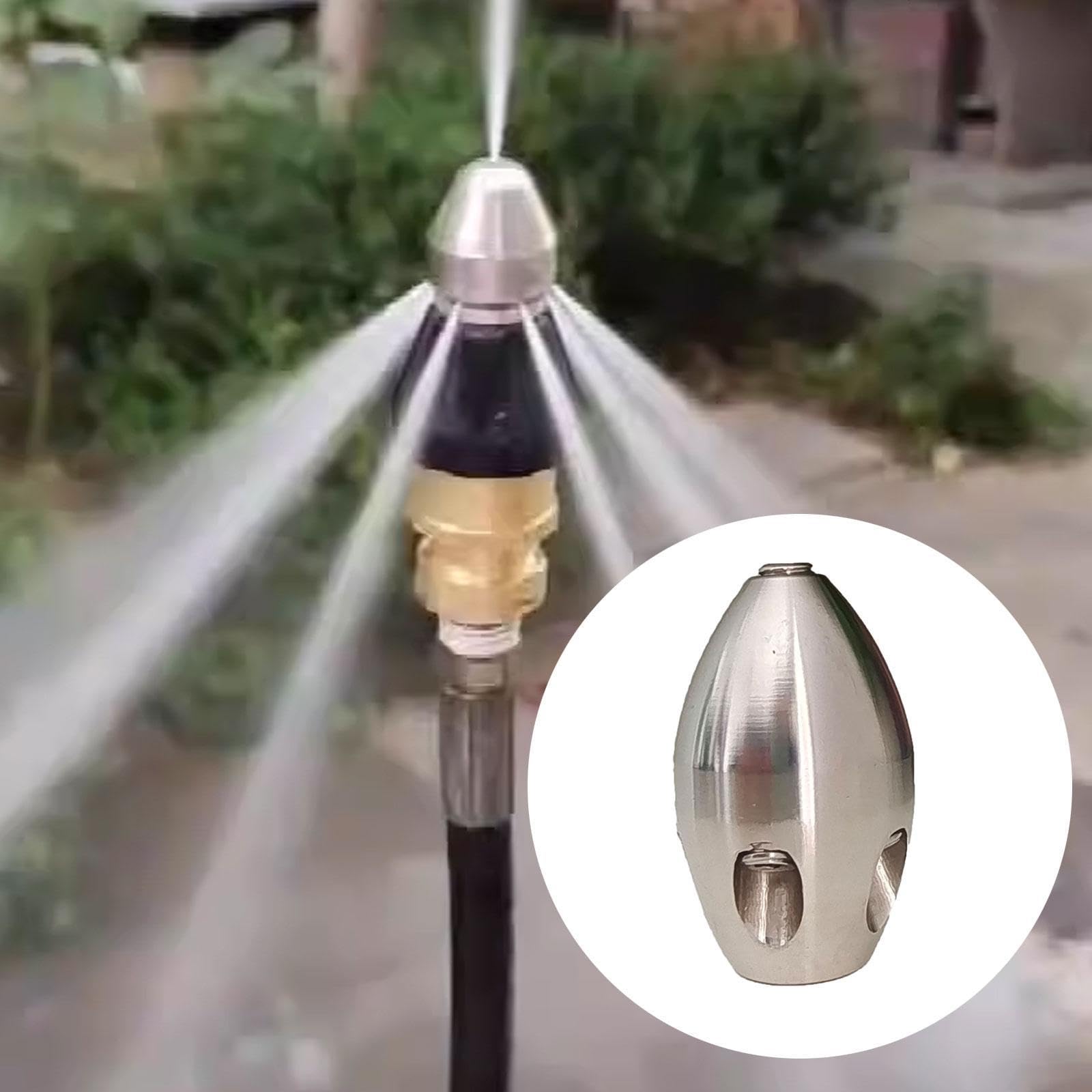 MagiDeal Jettierdüsendruck 150-200 kg 1/2" Innengewinde, Edelstahl Kanalreinigungsdüse, Rohrreinigung, Abflussreinigungsdüse für Apartmentdruck Waschmaschine Abwasserkanalabwasserkanal, 70 L Pro Min