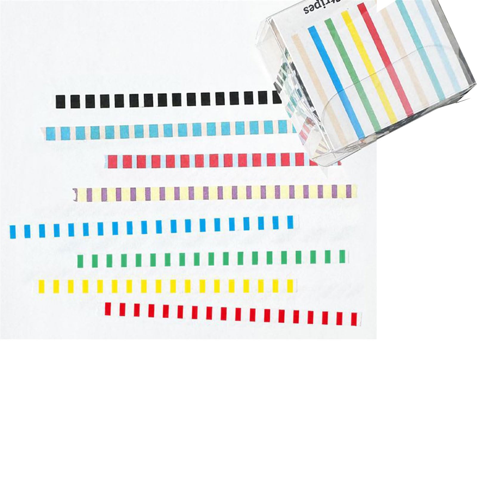 Yhplxyuus 8Rolls Striped Decorative Paper Tape 3mmX5m for Journals, Calendars, Wrapping Scrapbooking Adhesive Tape Set