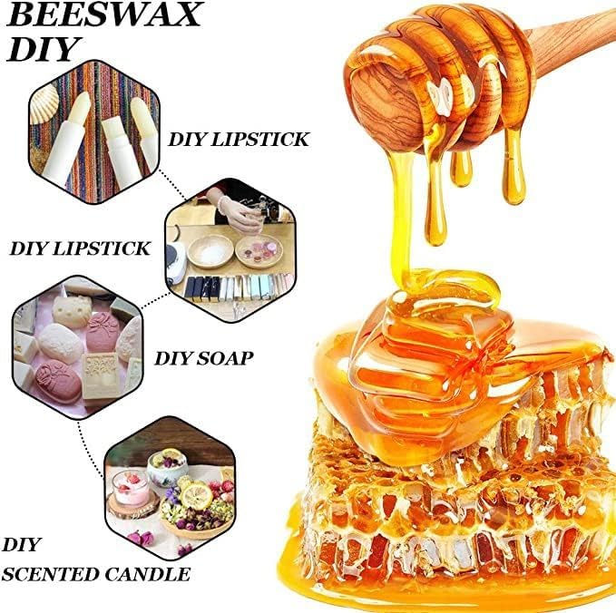 Image of White Beeswax (250g) Pure, Natural Cosmetic Raw Material for Skincare & DIY Beauty Products Ideal for Creams, Balms, Lotions, Mascara, Lipsticks, Lipbalm etc.